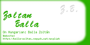 zoltan balla business card